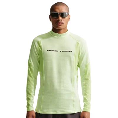 Nike Men's Tech Base Layer Long Sleeve Top In Green