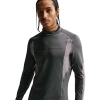 Nike Men's Tech Base Layer Long Sleeve Top In Gray