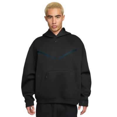 Nike Mens  Tech Pullover Graphic Hoodie In Black