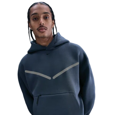 Nike Mens  Tech Pullover Graphic Hoodie In Blue