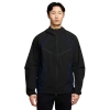 Nike Tech Dri-fit Woven Oversize Hooded Stretch Nylon Zip Jacket In Black