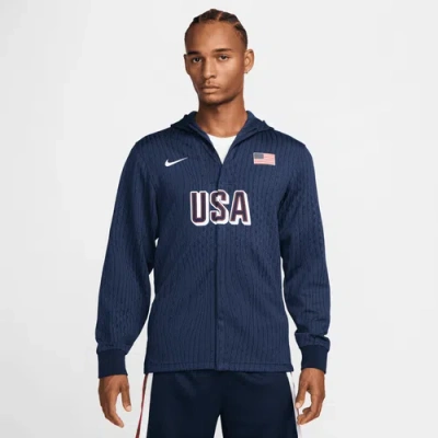 Nike Mens  Usa Olympics 24 Dri-fit Advanced Game Jacket In Obsidian/white