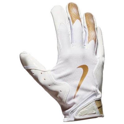 Nike Mens  Vapor Jet 8.0 Receiver Gloves In Metallic Gold/white/white