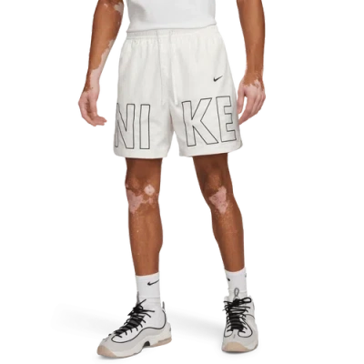 Nike Mens  Woven Monogram Flow Shorts In Sail/black