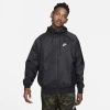 Nike Nsw Windrunner Logo-embroidered Recycled Shell Hooded Jacket In Black/white