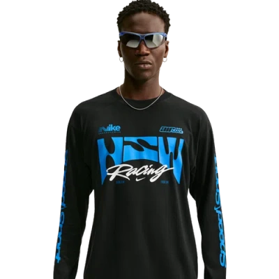Nike Mens Nsw Loose Ls Swoosh Speed Tee In Black