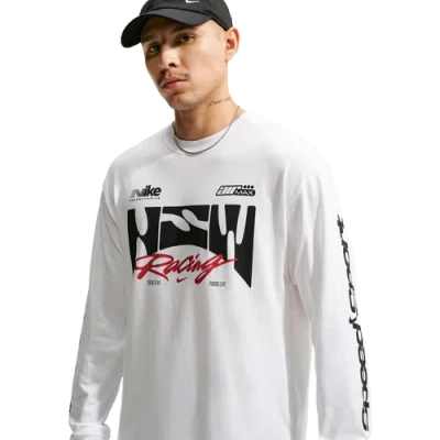 Nike Mens Nsw Loose Ls Swoosh Speed Tee In White