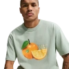 Nike Mens Nsw Premium Orange Loose Tee In Gray
