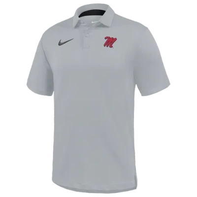 Nike Mens Ole Miss Primary Polo In Gray