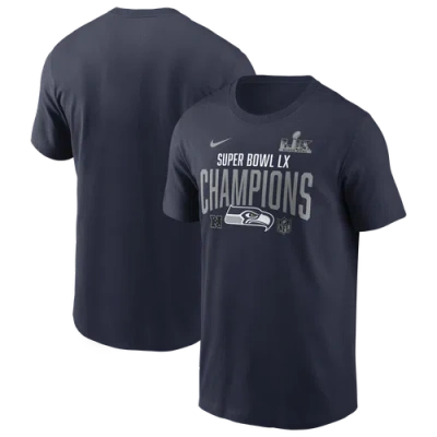 Nike Mens Seattle Seahawks  Seahawks Champions Short Sleeve T-shirt In Black