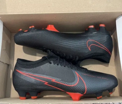 Pre-owned Nike Mens Size 9  Mercurial Vapor 13 Pro Fg Soccer Cleats Bred At7901-060 In Black