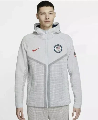 Pre-owned Nike Mens Sportswear Windrunner Usa Olympic Team Tech Pack Hoodie Xl Ct2798-043 In Multicolor