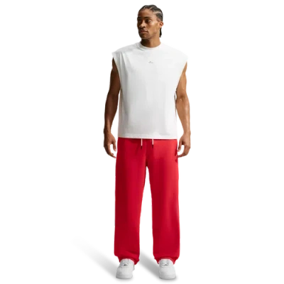 Nike Mens Standard Issue Brushed Open Hem Pants In White