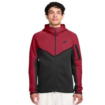 Nike Mens Tech Fleece Full-zip Windrunner Hoodie In Red