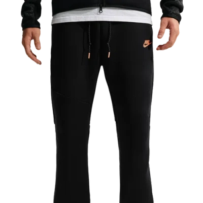 Nike Mens Tech Fleece Open Hem Pants In Black