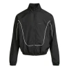 Nike Mens Throwback Multicolor Tat Basketball Stand Collar Jacket Black