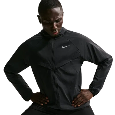 Nike Mens Uv Rpl Stride Jacket In Black/reflective Silver/black