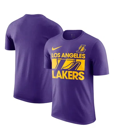 NIKE MEN'SÂ PURPLE LOS ANGELES LAKERS COURTSIDE THIS IS OUR YEAR T-SHIRT