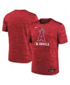 Nike Men's Red Los Angeles Angels Authentic Collection Velocity Performance Practice T-shirt In Red