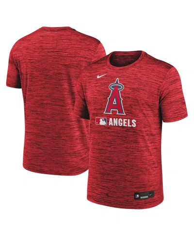 Nike Men's Red Los Angeles Angels Authentic Collection Velocity Performance Practice T-shirt
