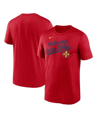 Nike Men'sâ Red St. Louis Cardinals 2025 City Connect Team Phrase Script Legend Performance T-shirt