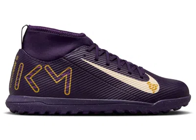 Pre-owned Nike Mercurial Superfly 10 Club Tf Kylian Mbappé Sneakers In Grand Purple/pale Ivory