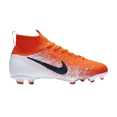 Pre-owned Nike Mercurial Superfly 6 Elite Fg Gs 'hyper Crimson' | Orange | Kid's Size 5.5