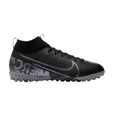 Pre-owned Nike Mercurial Superfly 7 Academy Tf Gs 'black Grey' | Kid's Size 4