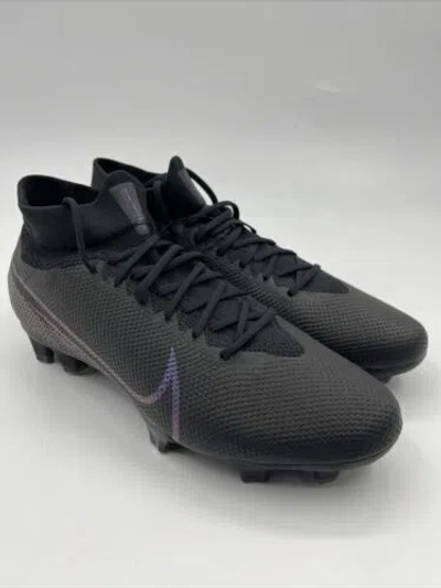 Pre-owned Nike Mercurial Superfly 7 Pro Fg Kinetic Black At5382-010 Men's Size 8.5