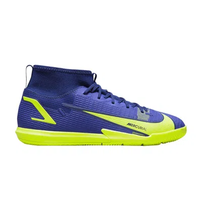 Pre-owned Nike Mercurial Superfly 8 Academy Ic Gs 'lapis Volt' | Blue | Kid's Size 4