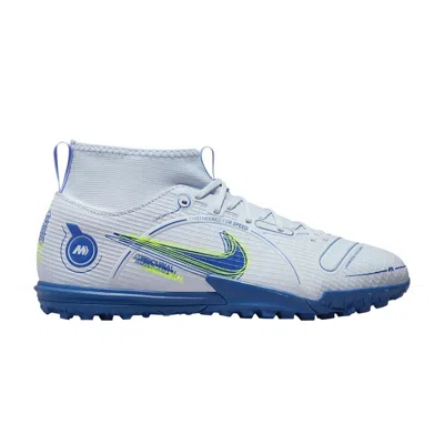 Pre-owned Nike Mercurial Superfly 8 Academy Tf Gs 'football Grey Dark Marina Blue' | Kid's Size 1.5