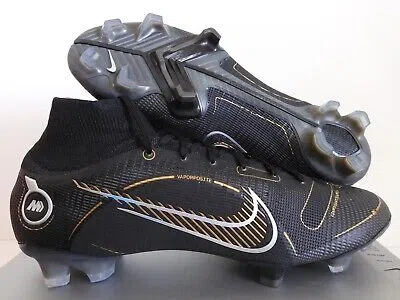 Pre-owned Nike Mercurial Superfly 8 Elite Fg Black-metallic Gold Sz 9.5 [dj2839-007]