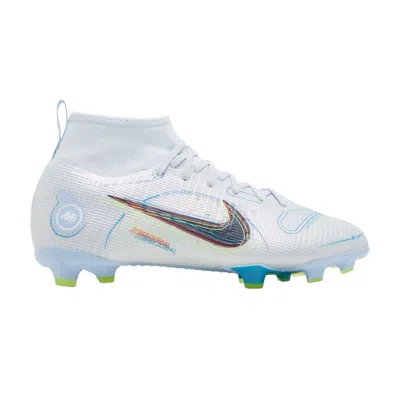 Pre-owned Nike Mercurial Superfly 8 Pro Fg Gs 'football Grey Light Marine' | Kid's Size 2