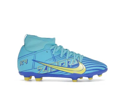 Pre-owned Nike Mercurial Superfly 9 Club Km Fg/mg Sneakers In Baltic Blue/white