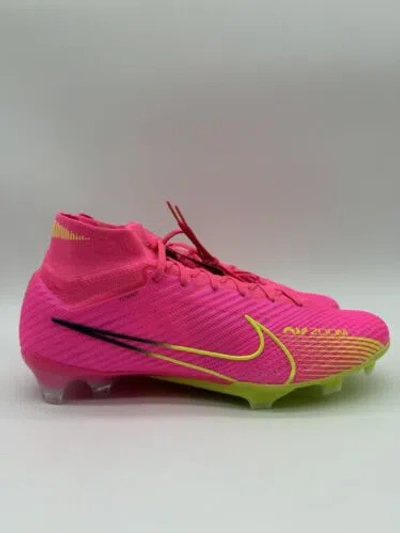 Pre-owned Nike Mercurial Superfly 9 Elite Fg P Soccer Cleats Pink Fd0241-605 Men's 10