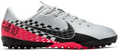 Pre-owned Nike Mercurial Vapor 13 Academy Tf Neymar Jr Sneakers In Chrome/red Orbit/platinum Tint In Multi