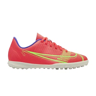Pre-owned Nike Mercurial Vapor 14 Club Tf Gs 'bright Crimson Indigo Burst' | Red | Kid's Size 4