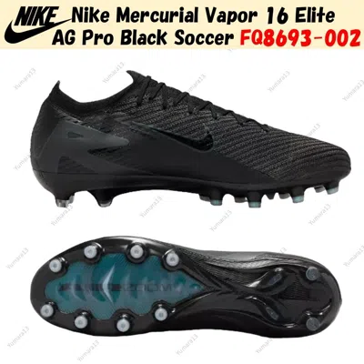 Pre-owned Nike Mercurial Vapor 16 Elite Ag Pro Black Soccer Fq8693-002 Men's Size