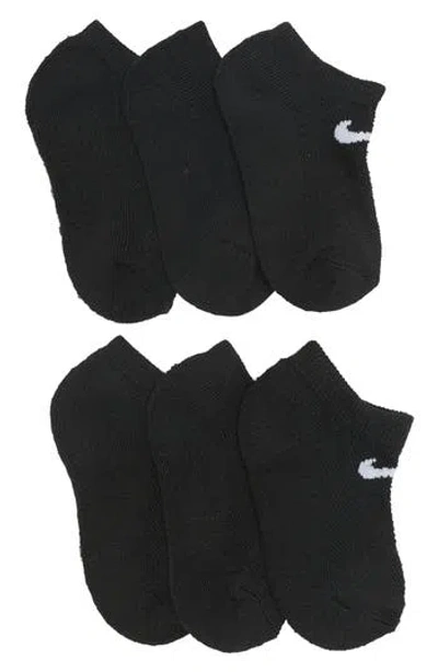 Nike Kids'  Mesh Cushion No-show Active Socks In Black