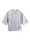 Nike Sportswear Street Oversize Short Sleeeve Graphic Jersey In Silver