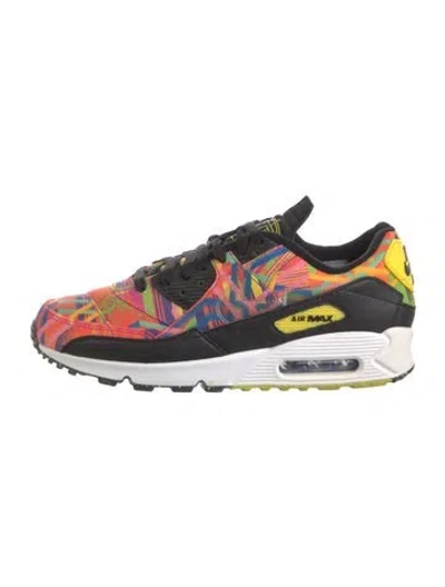 Pre-owned Nike Mesh Printed Athletic Sneakers In Yellow