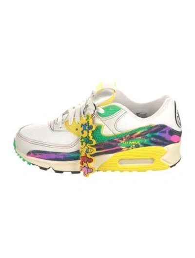 Pre-owned Nike Mesh Printed Chunky Sneakers In Yellow