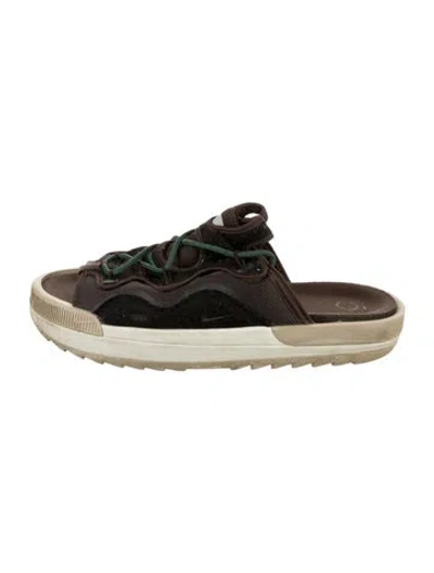 Pre-owned Nike Mesh Slides In Brown