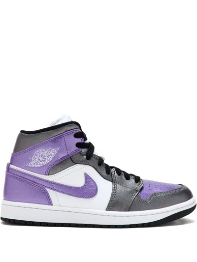 Nike Metallic-leather Sneakers In Purple
