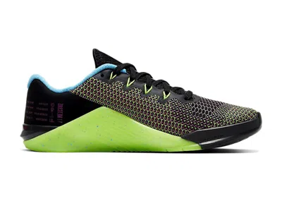 Pre-owned Nike Metcon 5 Amp (women's) Sneakers In Black/green Strike/blue Fury In Multi