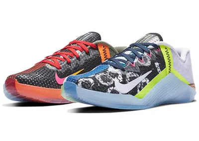 Pre-owned Nike Metcon 6 X What The (women's) Sneakers In Volt/hyper Punch/game Royal