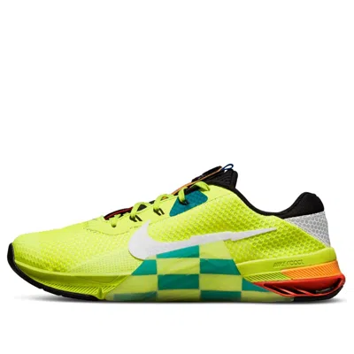 Nike Metcon 7 Amp 'volt Bright Spruce Checkered' In Multi