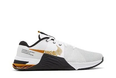 Pre-owned Nike Metcon 8 'white Gold Suede' Do9328-100 In White/black/photon Dust/gold Suede