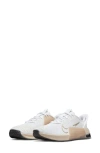 Nike Metcon 9 Flyease Training Shoe In White/ Gold/ Sanddrift/ White