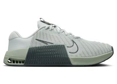 Pre-owned Nike Metcon 9 (women's) Sneakers In Light Silver/jade Horizon/vintage Green